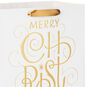 Merry Christmas Calligraphy on White Large Gift Bag Handle Detail image number 4