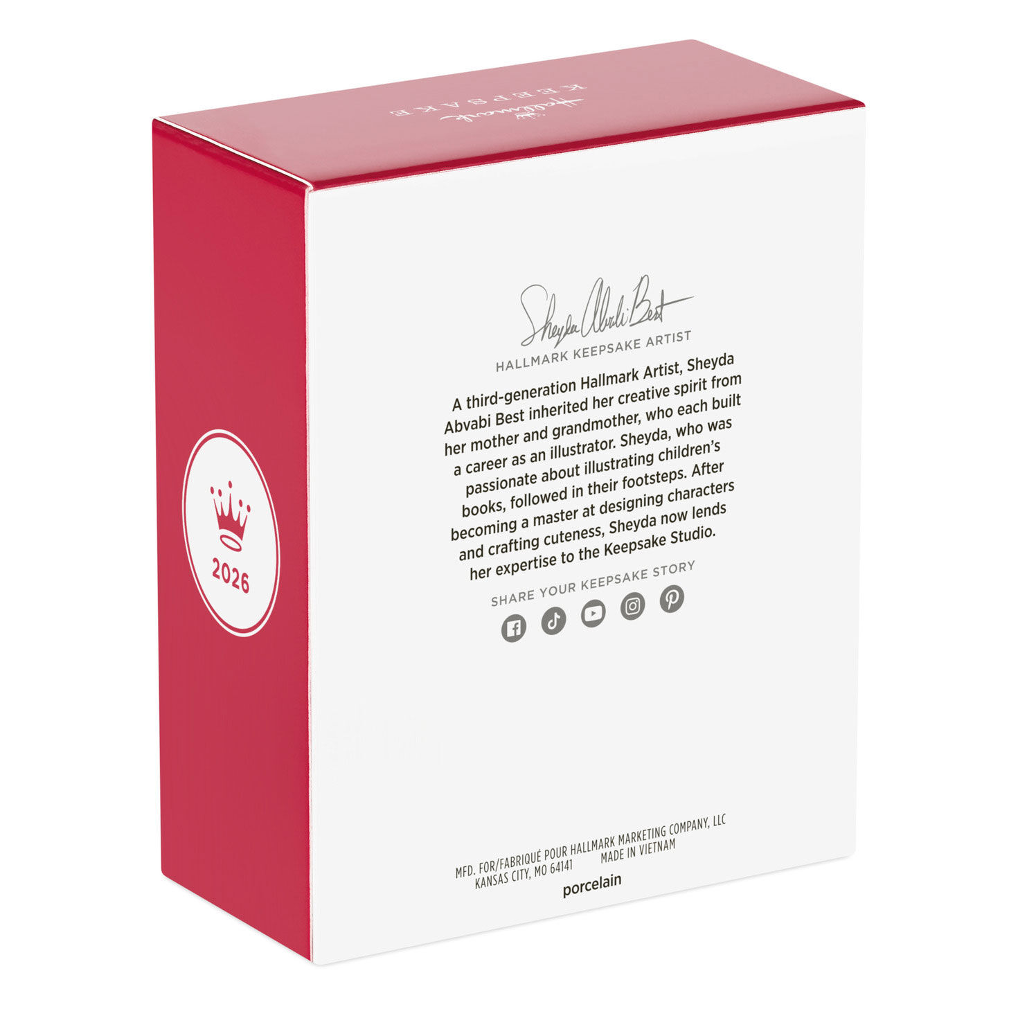 White ABC Blocks Keepsake Ornament  image number 8