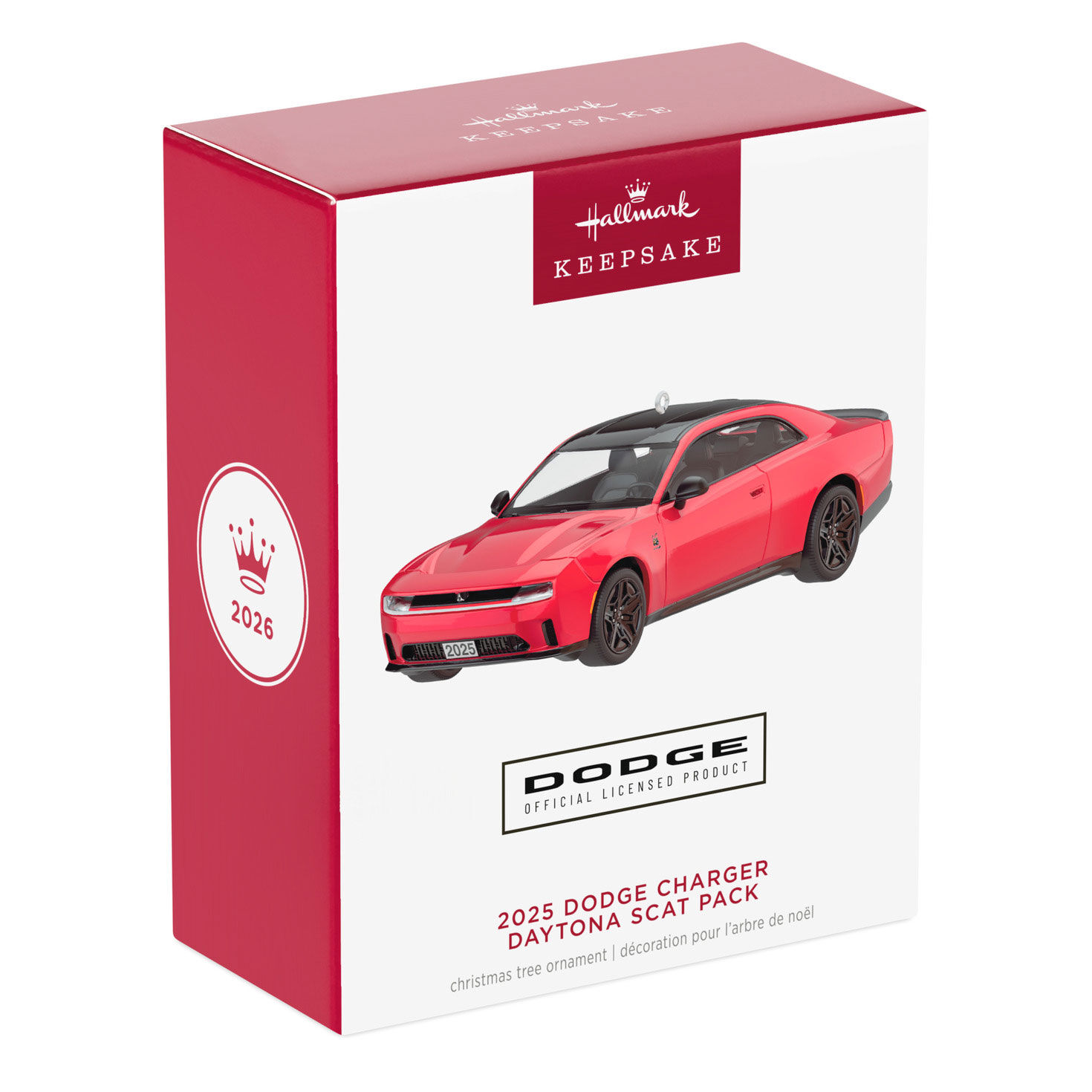 Red Dodge Charger Sports Car Keepsake Ornament package front image number 7