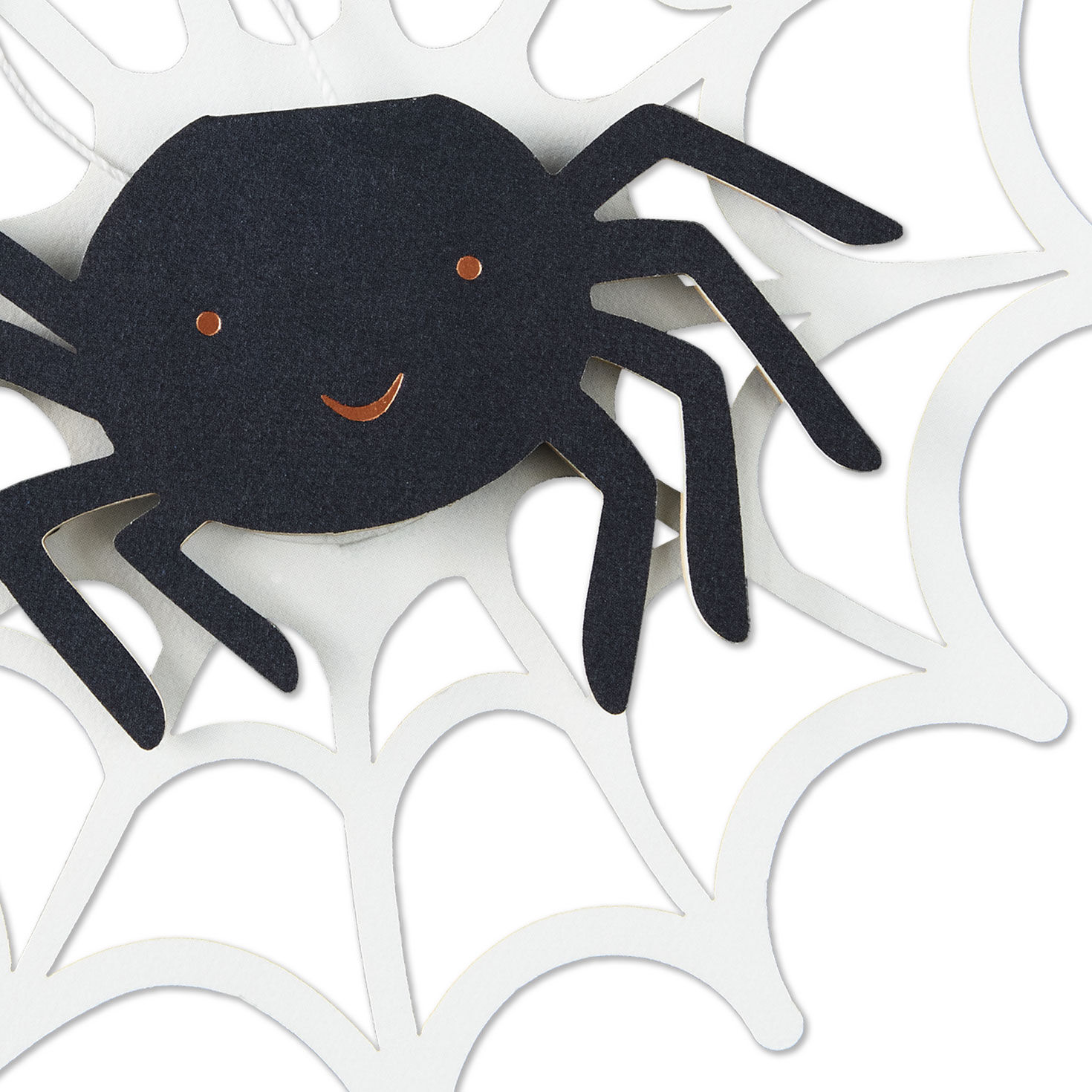 Spider in Web Paper Craft Halloween Card Card Front Detail image number 4