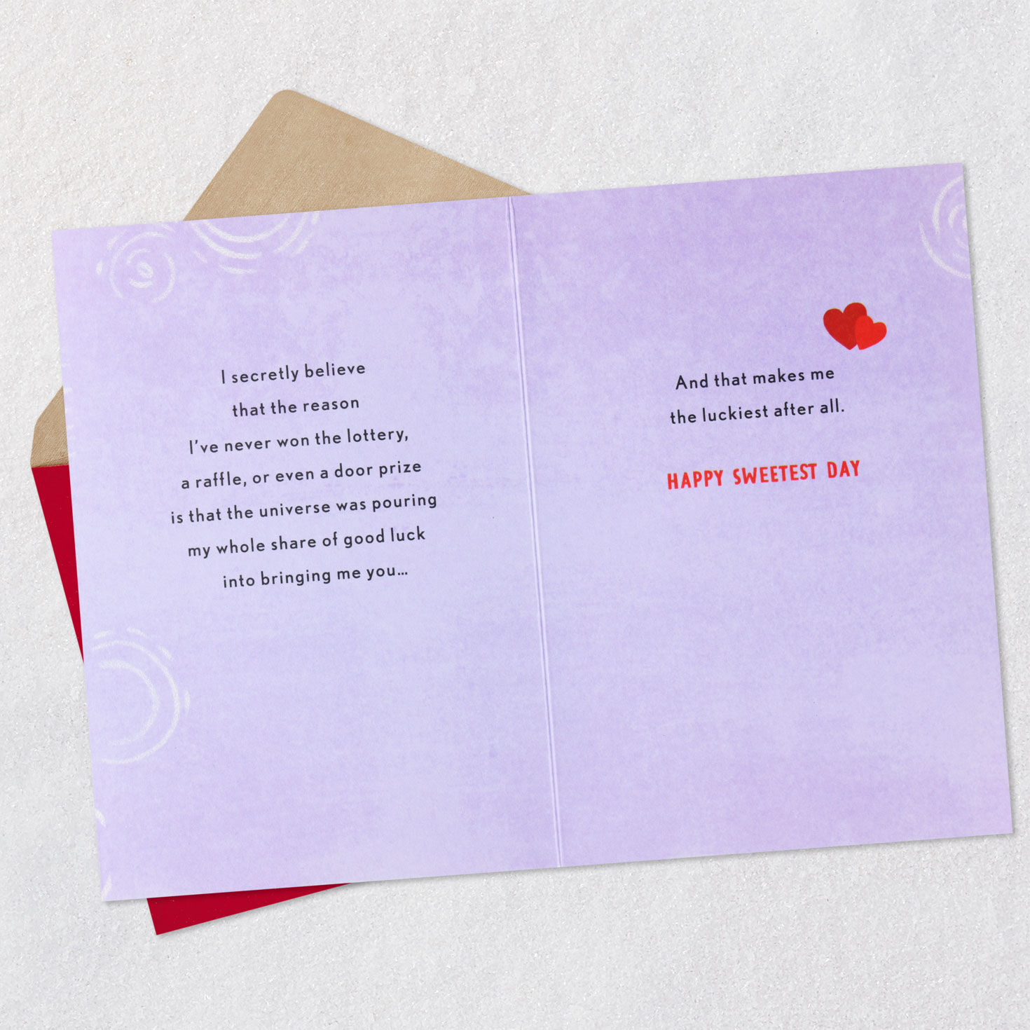 Heart Claw Arcade Machine Romantic Sweetest Day Card Open card with envelope image number 4