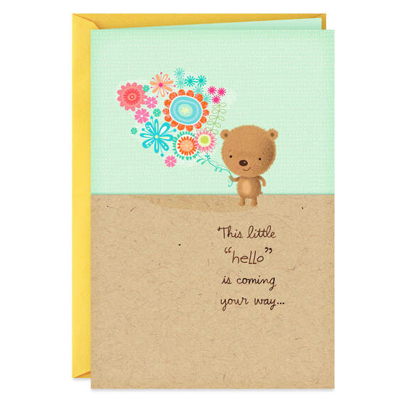 Bear With Flower Bouquet Grandparents Day Card, , large image number 1