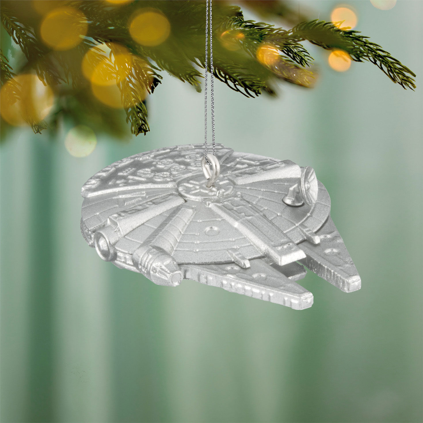 Star Wars Millennium Falcon Keepsake Ornament hanging on tree image number 2