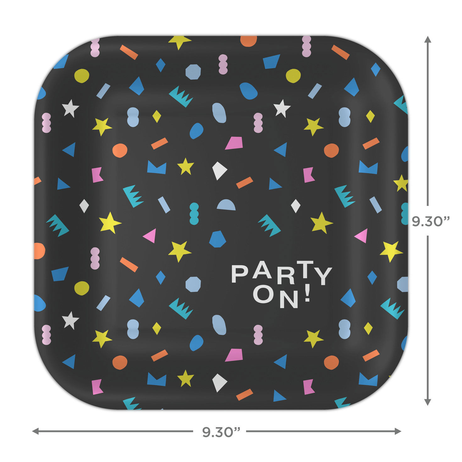 "Party On!" Geometric Shapes Dinner Plates, Pack of 8, , large image number 4
