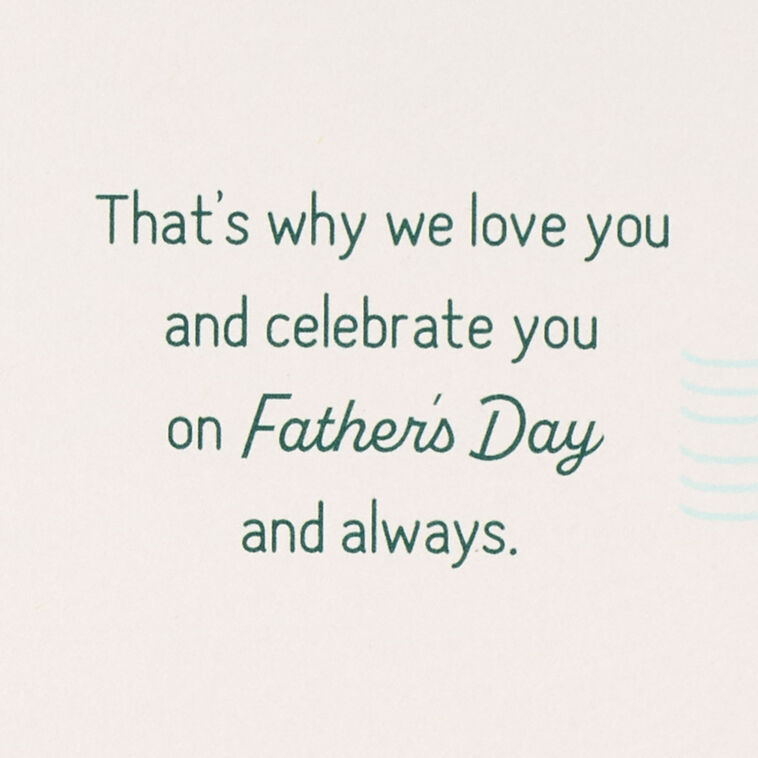 Green and Gold Father's Day Card for Dad from Us Sentiment image number 3