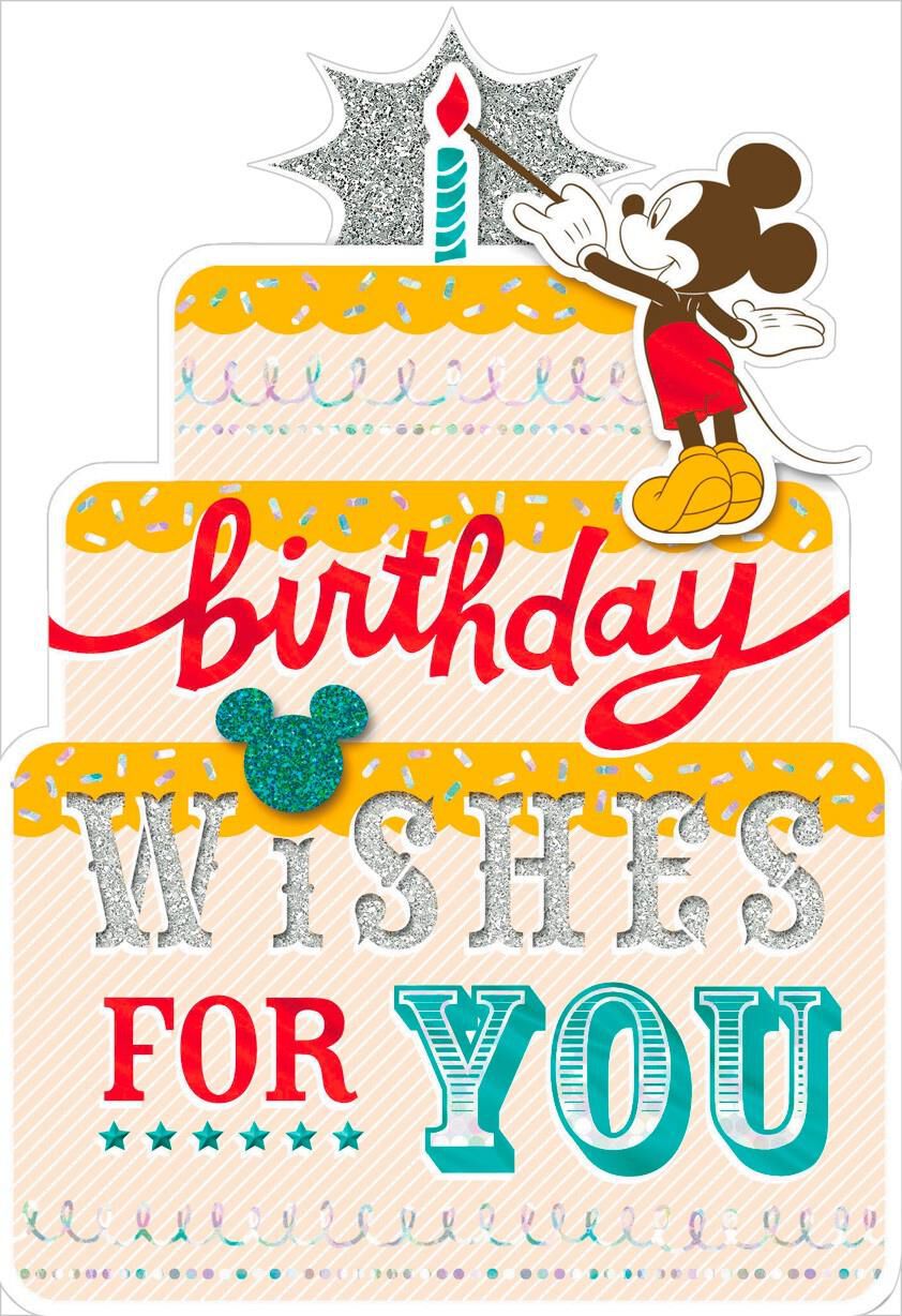 Mickey Mouse Birthday Wishes Card