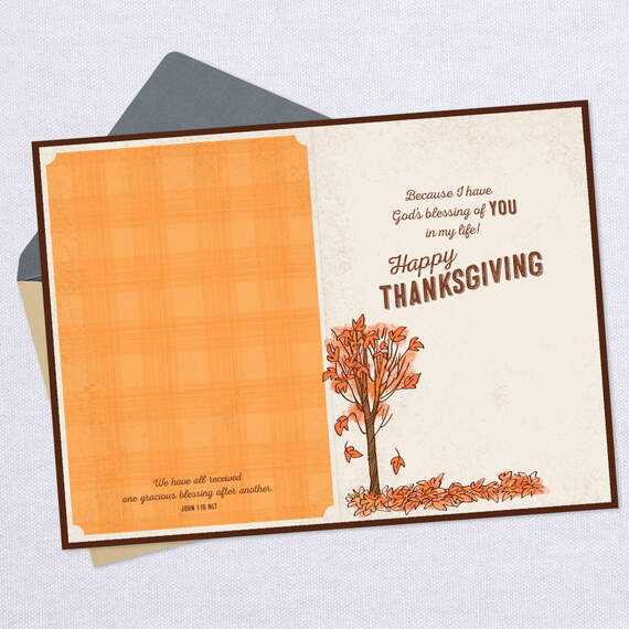 Peanuts® Snoopy Blessed to Have You Religious Thanksgiving Card, , large image number 3