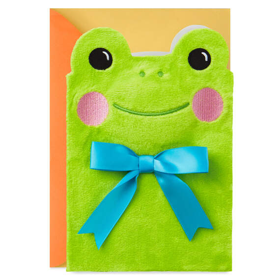 You're Amazing Plush Frog Easter Card, , large image number 1