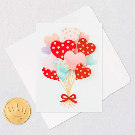 3.25" Mini Heart Balloons All the Happiness Card, , large image number 6