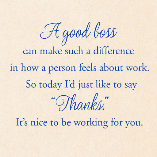 Thanks for Making a Difference Boss's Day Card, 