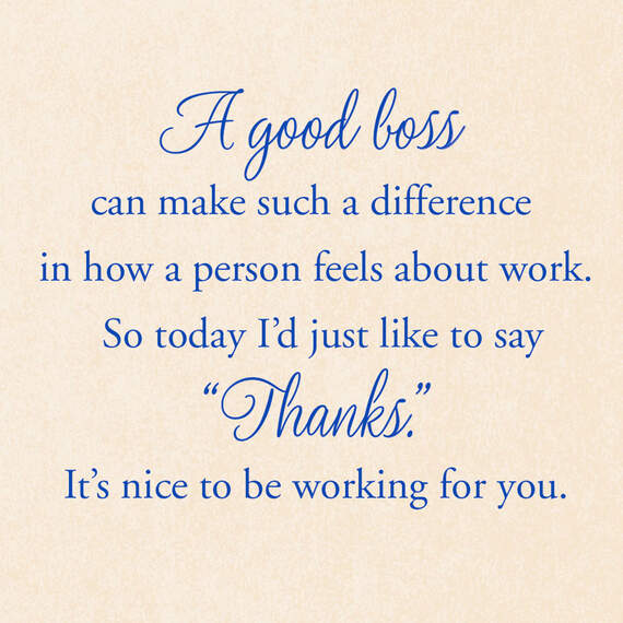 Thanks for Making a Difference Boss's Day Card, , large image number 2