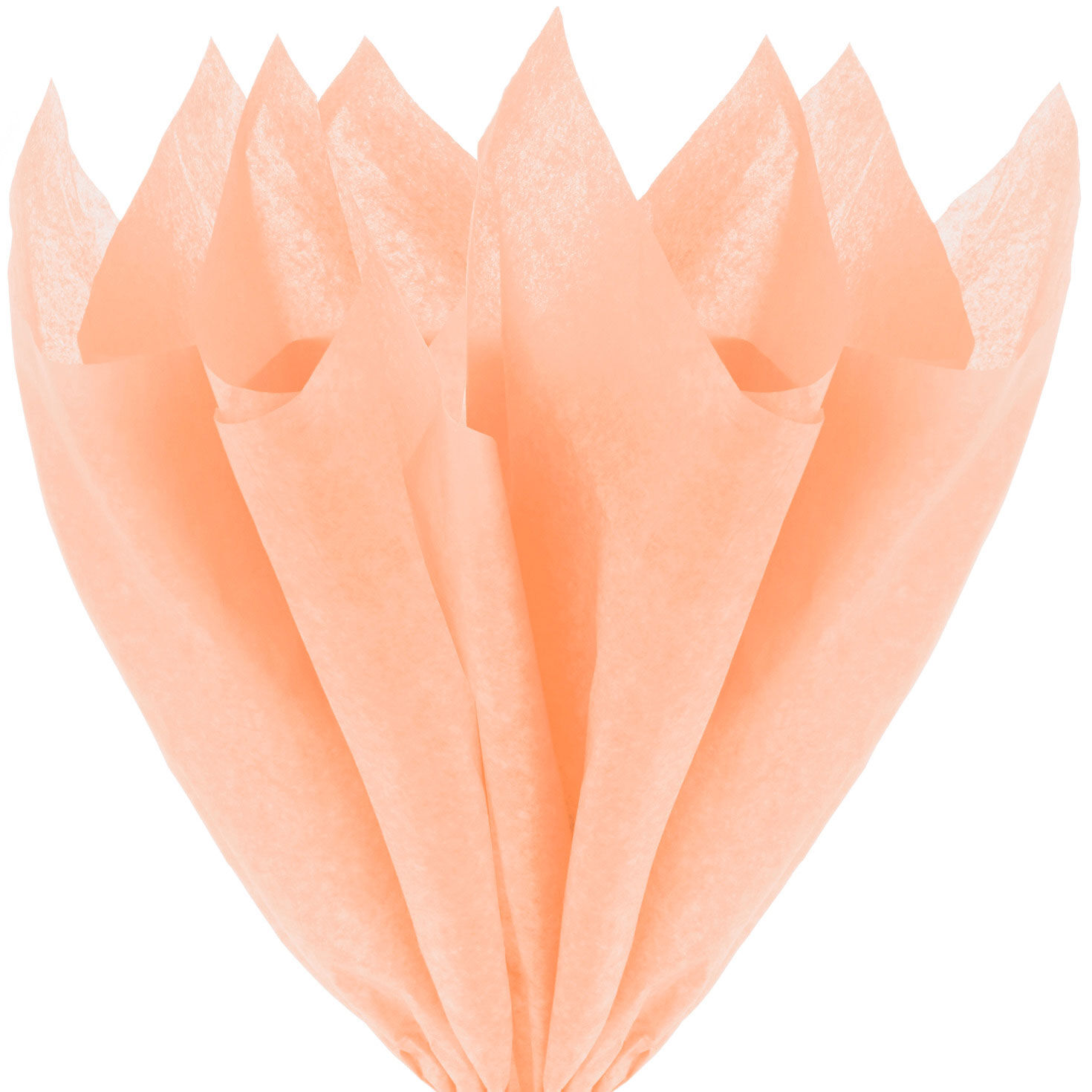 Solid Peach Tissue Paper, 8 sheets, Peach, large image number 2