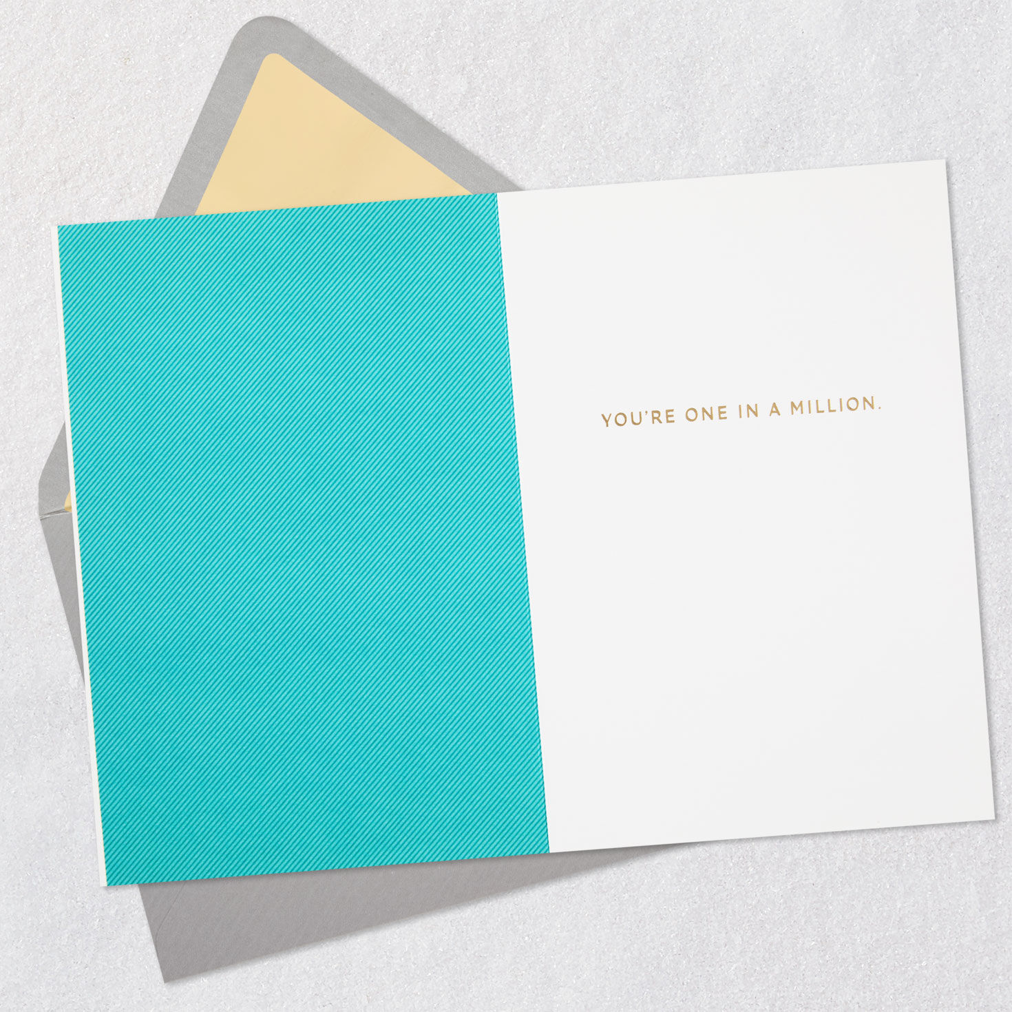 Pink and Teal Gems Thank You Card Open card with envelope image number 3