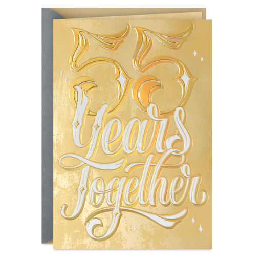 55 Years Together Anniversary Card, 