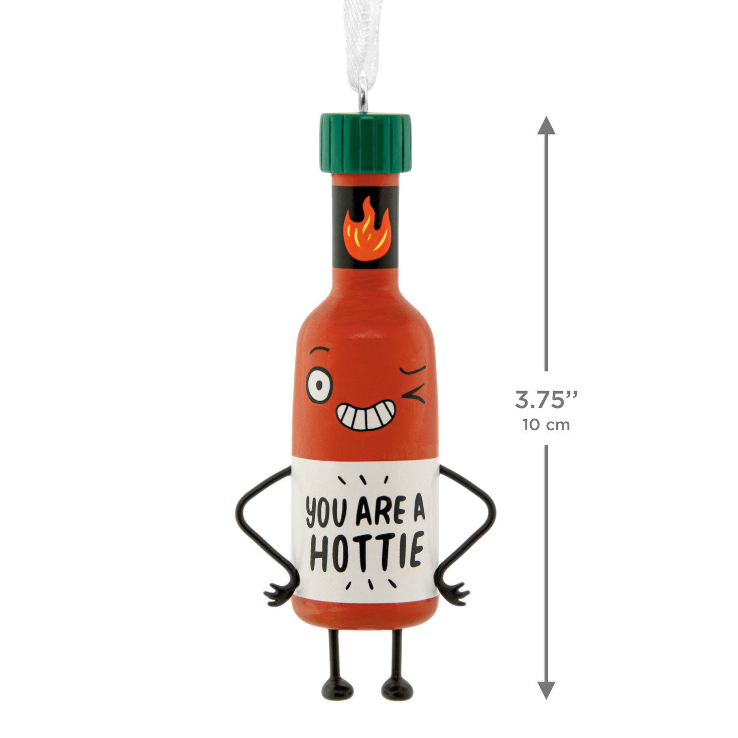 Hottie Hot Sauce Bottle Christmas Ornament measurement image number 3