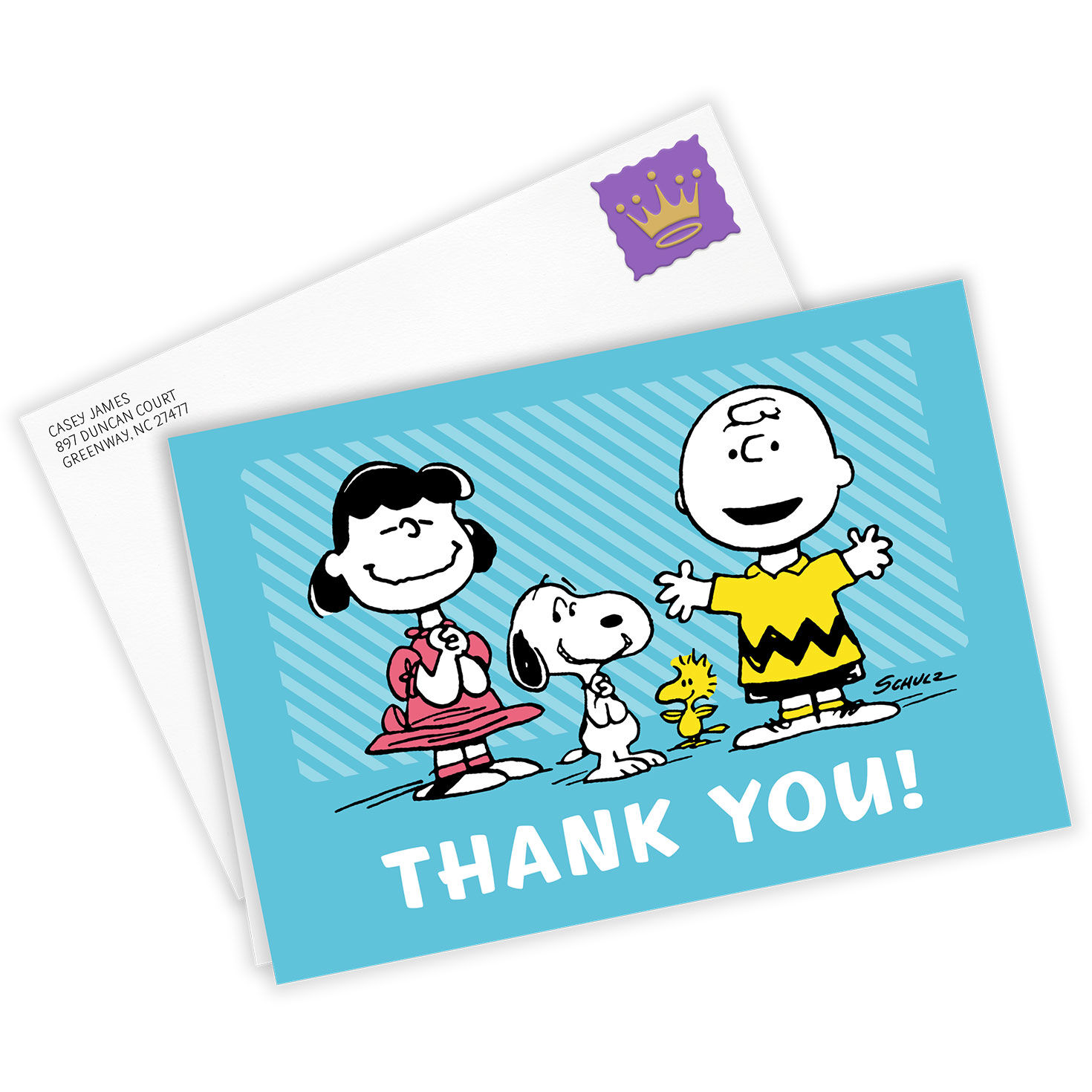 The Peanuts&reg; Gang Custom Thank-You Card, , large image number 2