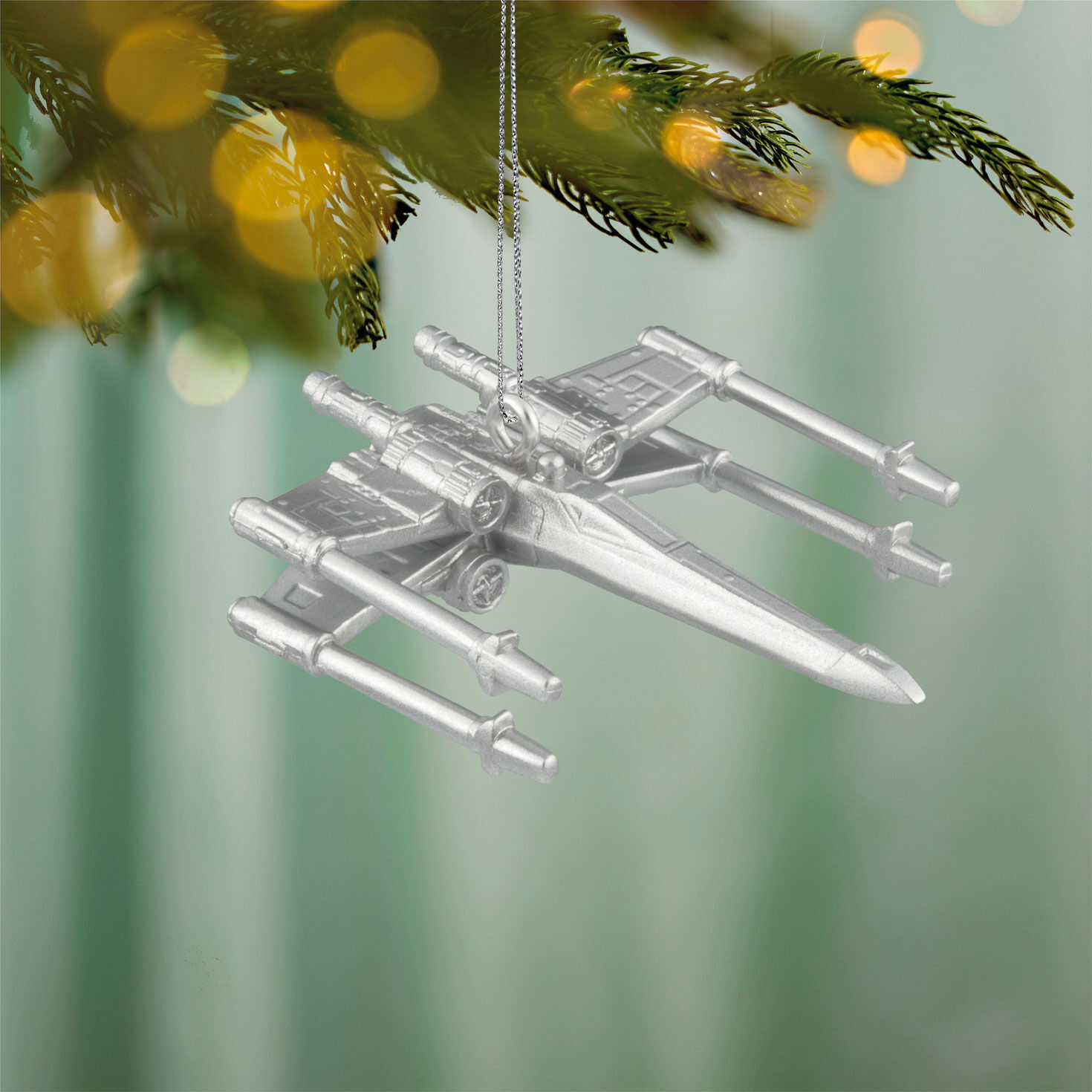 Star Wars X-Wing Starfighter Keepsake Ornament hanging on tree image number 2