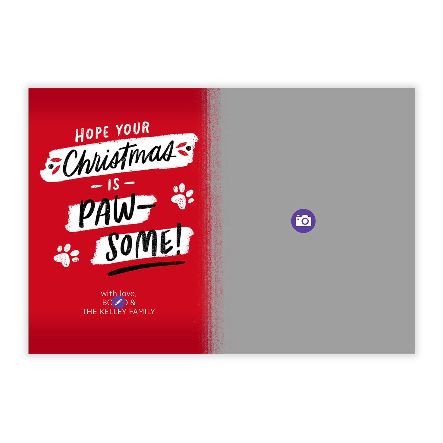Paw-Some Pet Flat Christmas Photo Card, , large image number 5