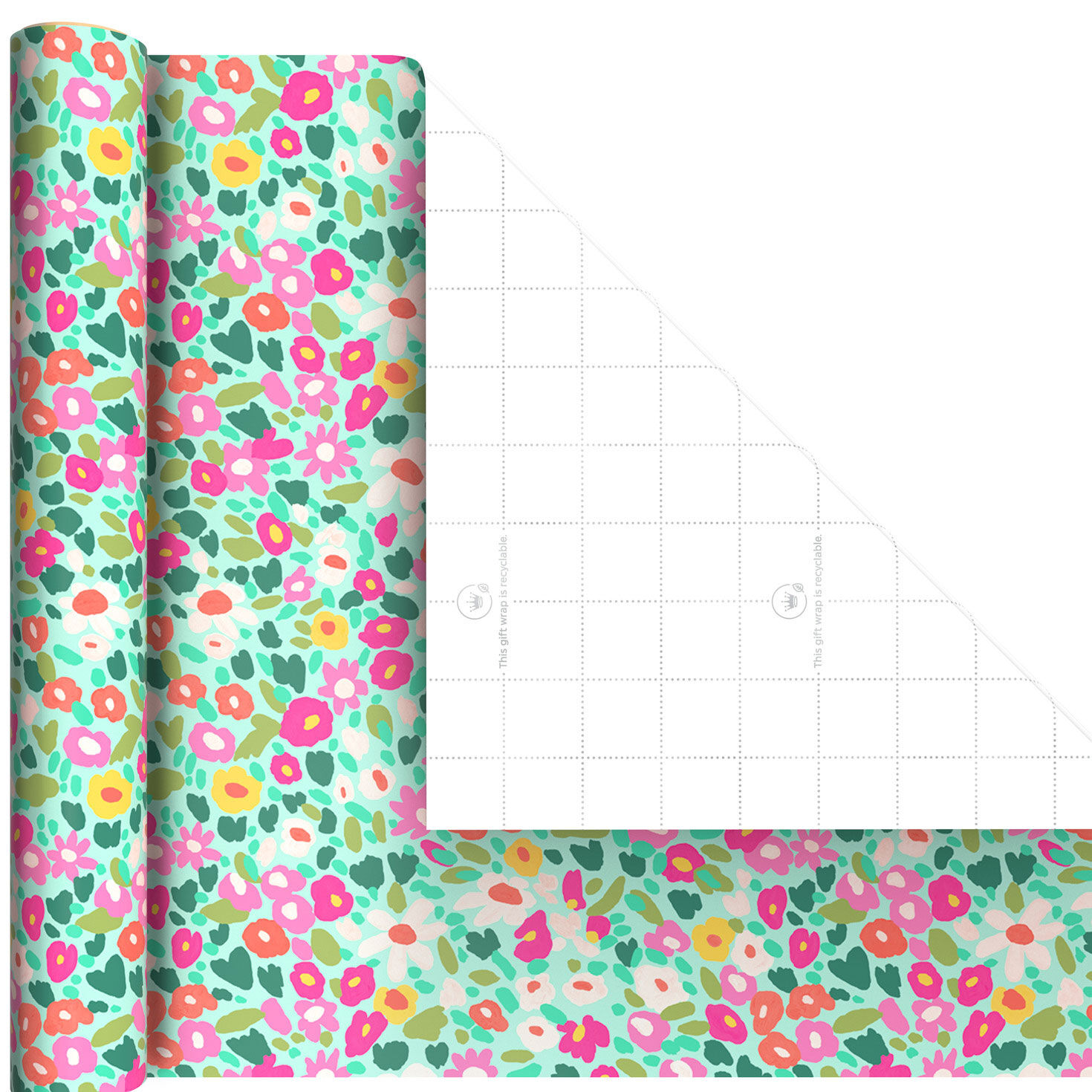 Geometric and Floral Mini Gift Wrap Rolls Wrap Square image number 5