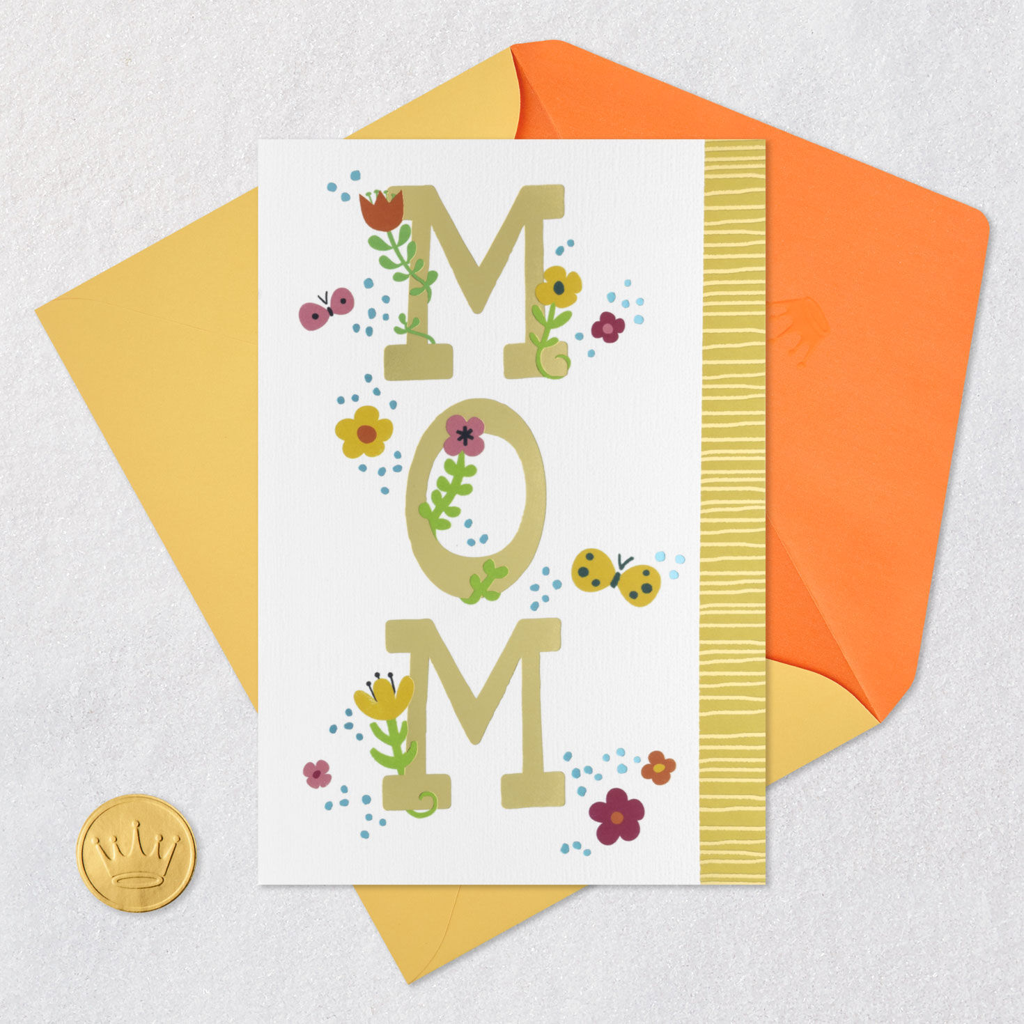 Lettering, Butterflies and Flowers Mom Mother's Day Card  image number 6