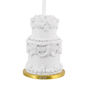 Fancy White Wedding Cake 2025 Christmas Ornament Front image number 1