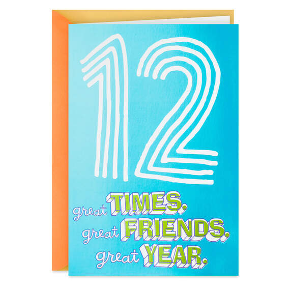 Great Times 12th Birthday Card