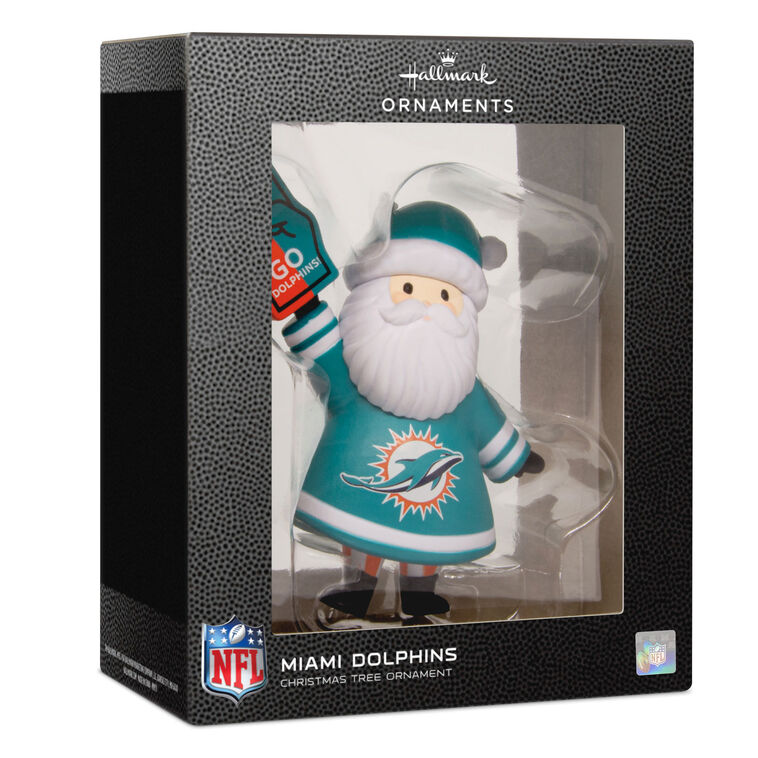 Miami Dolphins Santa Fan Christmas Ornament  image number 7