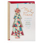 Geometric Green and Red Tree Friend Christmas Card Card Front image number 1