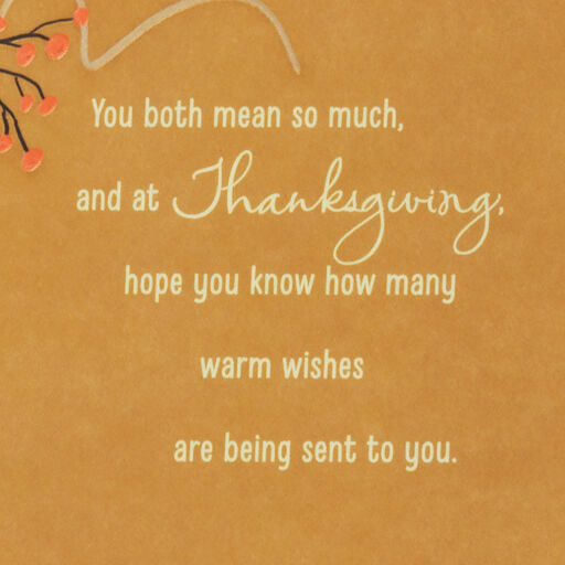 You Both Mean So Much Thanksgiving Card for Daughter and Husband, 
