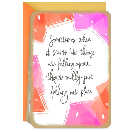 Falling Into Place Not Apart Blank Card, 