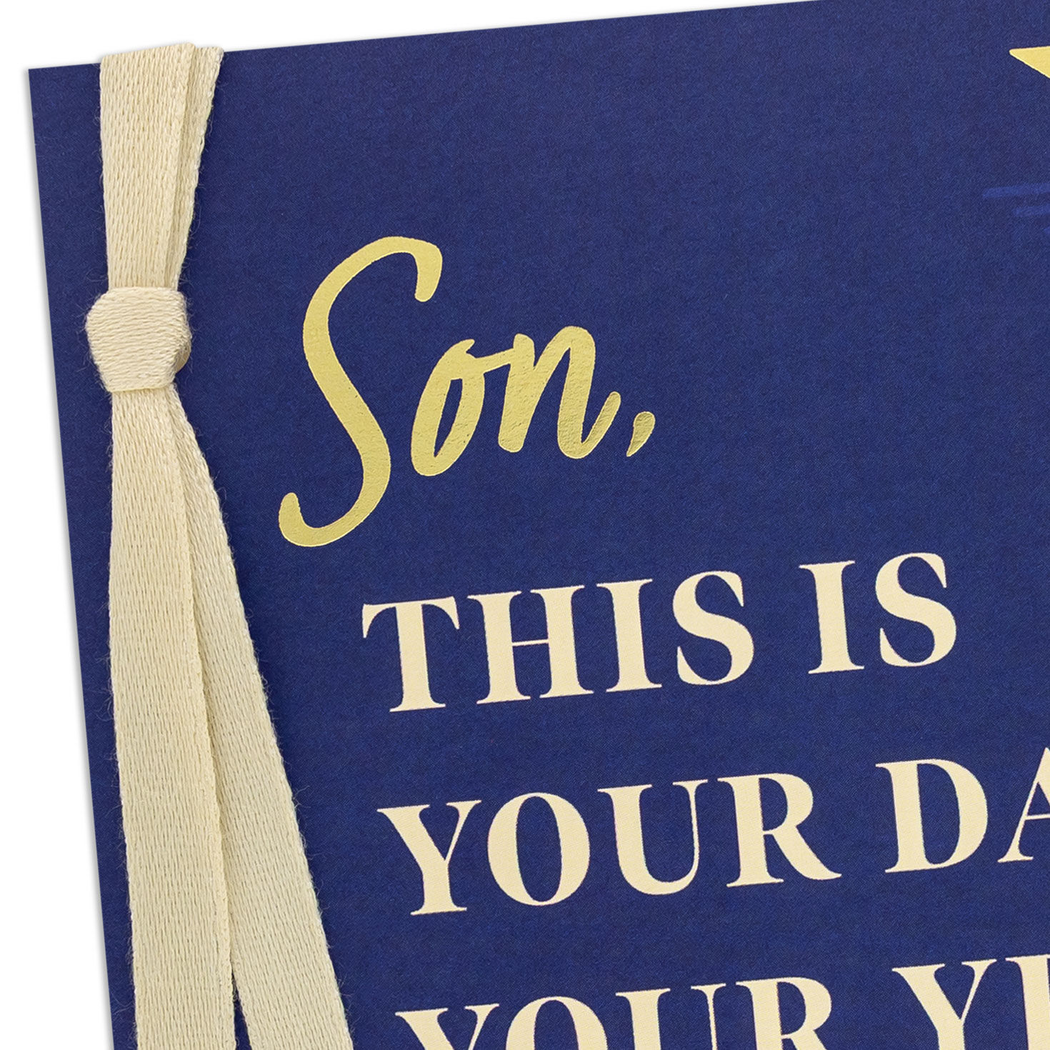 Bright Geometrics on Blue Birthday Card for Son Card Front Detail image number 5
