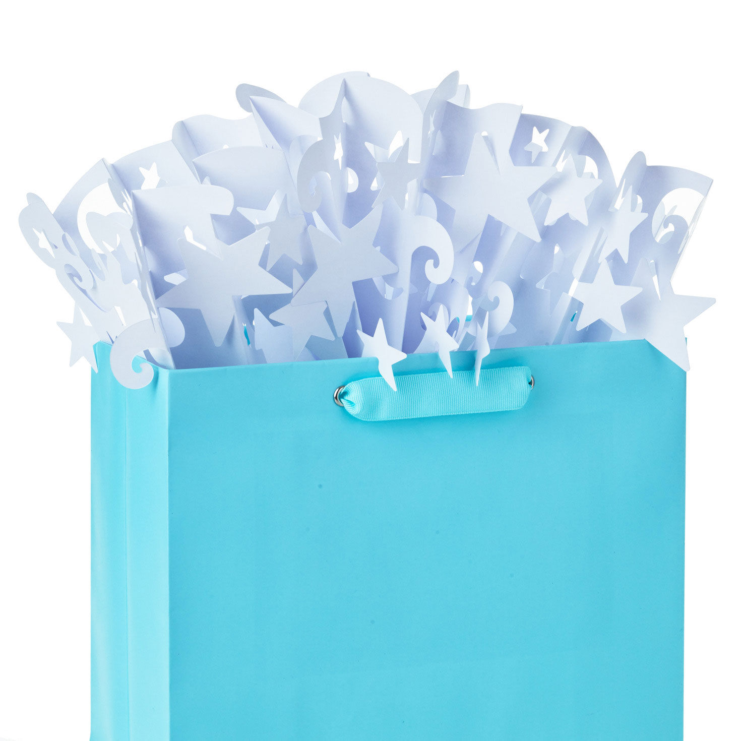 White Stars WonderFill Paper Gift Bag Topper