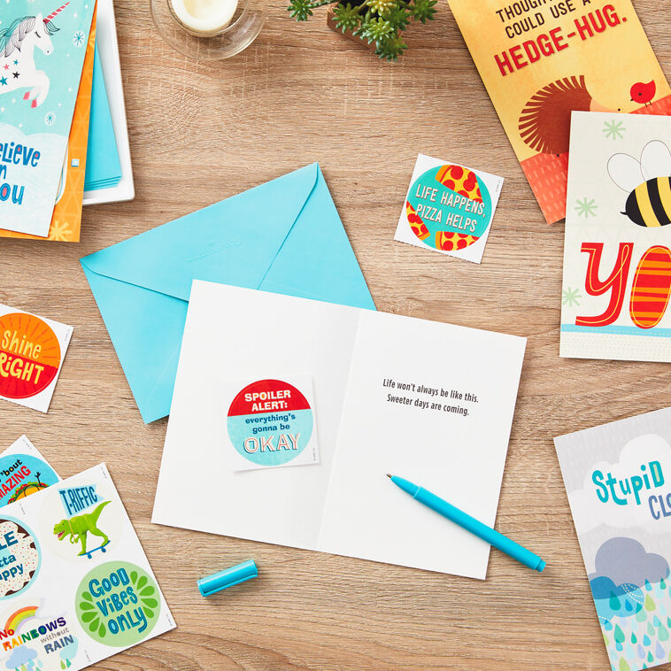 Whimsical Assorted Kids' Encouragement Cards With Stickers, Pack of 12, , large image number 2