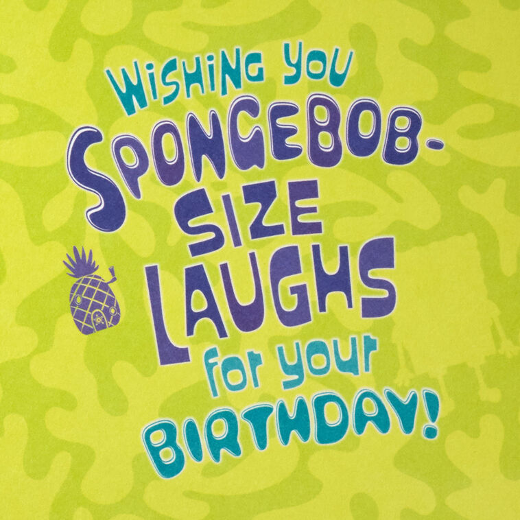 Nickelodeon SpongeBob SquarePants Wishing You Laughs Birthday Card, , large image number 2