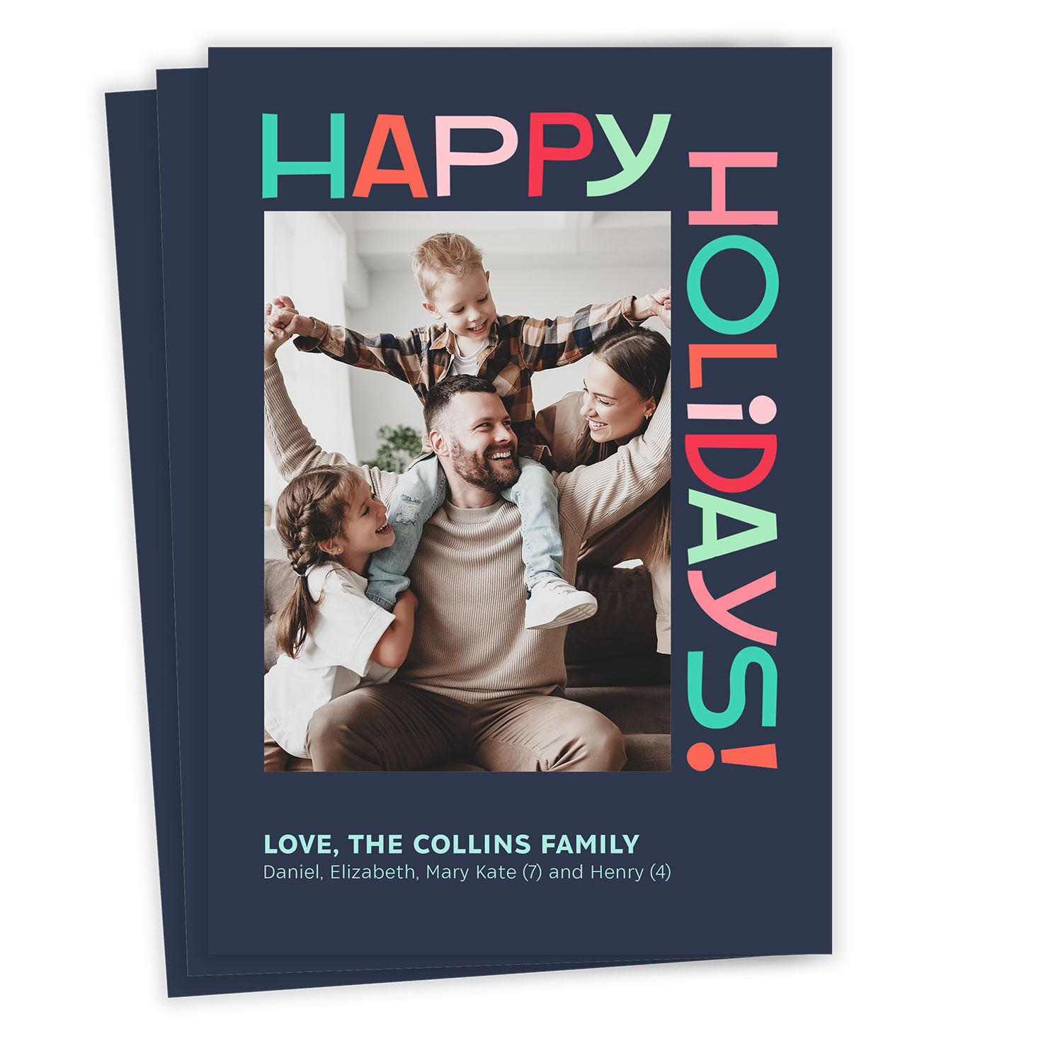 Bold Holiday Fun Flat Holiday Photo Card