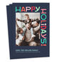 Large Colored Letters Personalized Holiday Photo Card front fanned image number 1