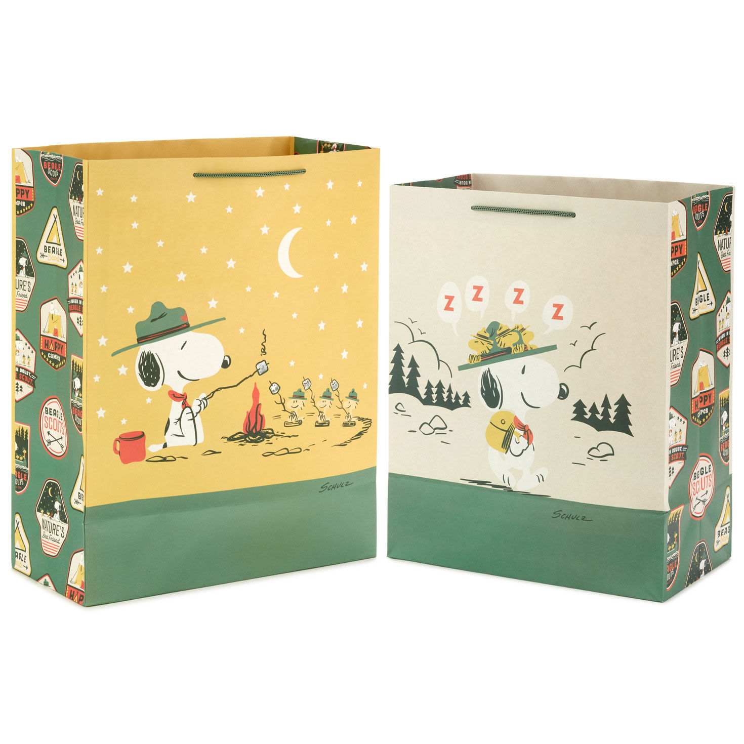 Peanuts® Beagle Scouts Snoopy and Troops 2-Pack Large and XL Gift Bags for only USD 8.99 | Hallmark