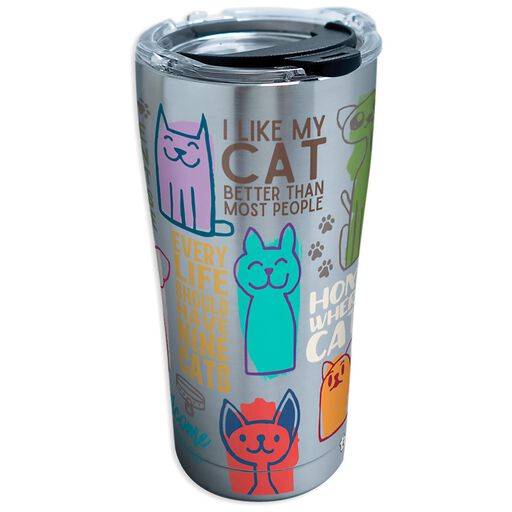 Cat Tumbler With Lid and Straw 20 oz Insulated Cat Tumbler Stainless Steel  Cat Skinny Tumbler Water Bottle Travel Mug Wine Cups Cat Tumblers for Cat  Lovers Gifts for Women 