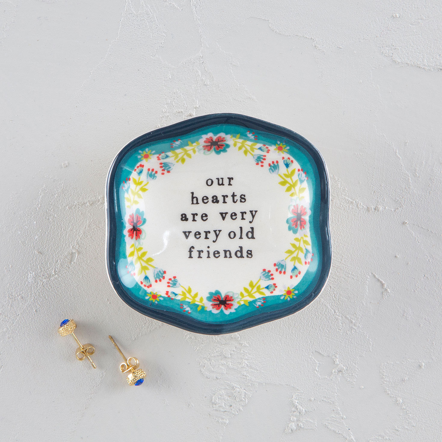 Natural Life Old Friends Mini Artisan Trinket Dish for only USD 9.99 | Hallmark