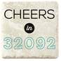Cheers in Your Zip Code Personalized Stone Coaster, Set of 4, , large image number 1
