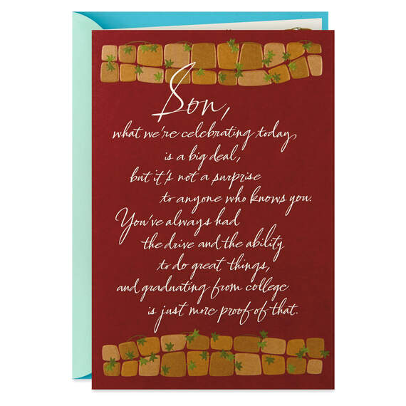 Today Is a Big Deal College Graduation Card for Son, , large image number 1