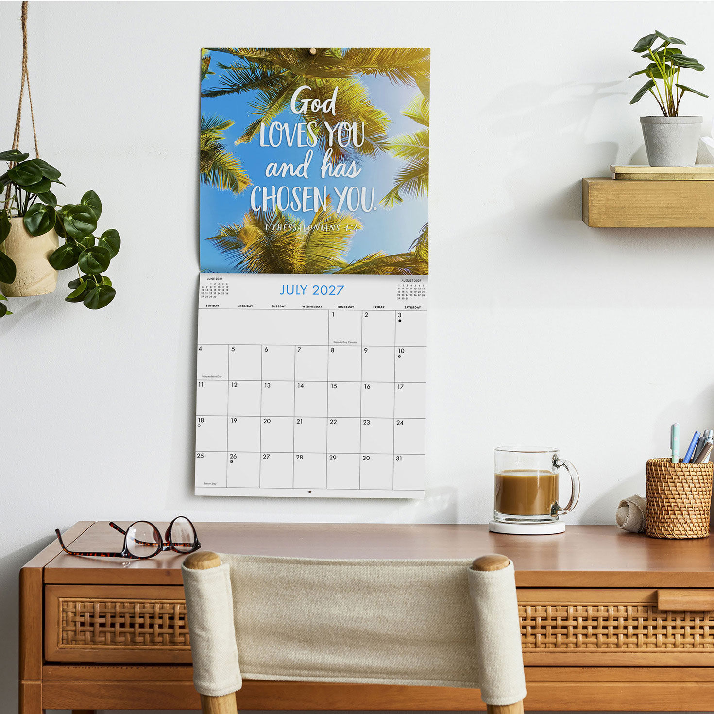 Beautiful Landscapes 2027 12-Month Wall Calendar in use image number 5