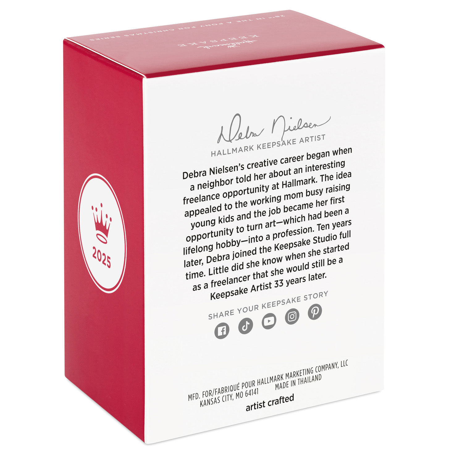 Teddy Bear on Horse Pull Toy Keepsake Ornament package back image number 8