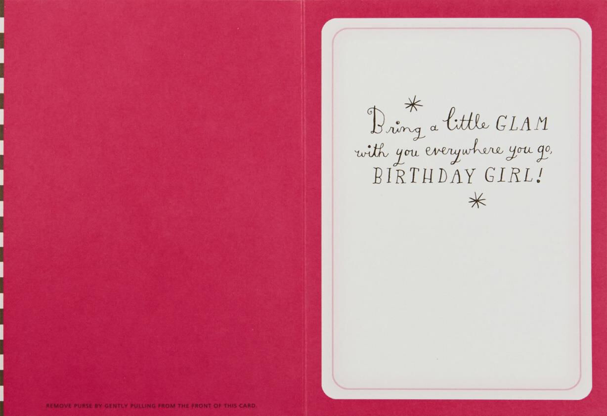 Sparkly Coin Purse Birthday Card