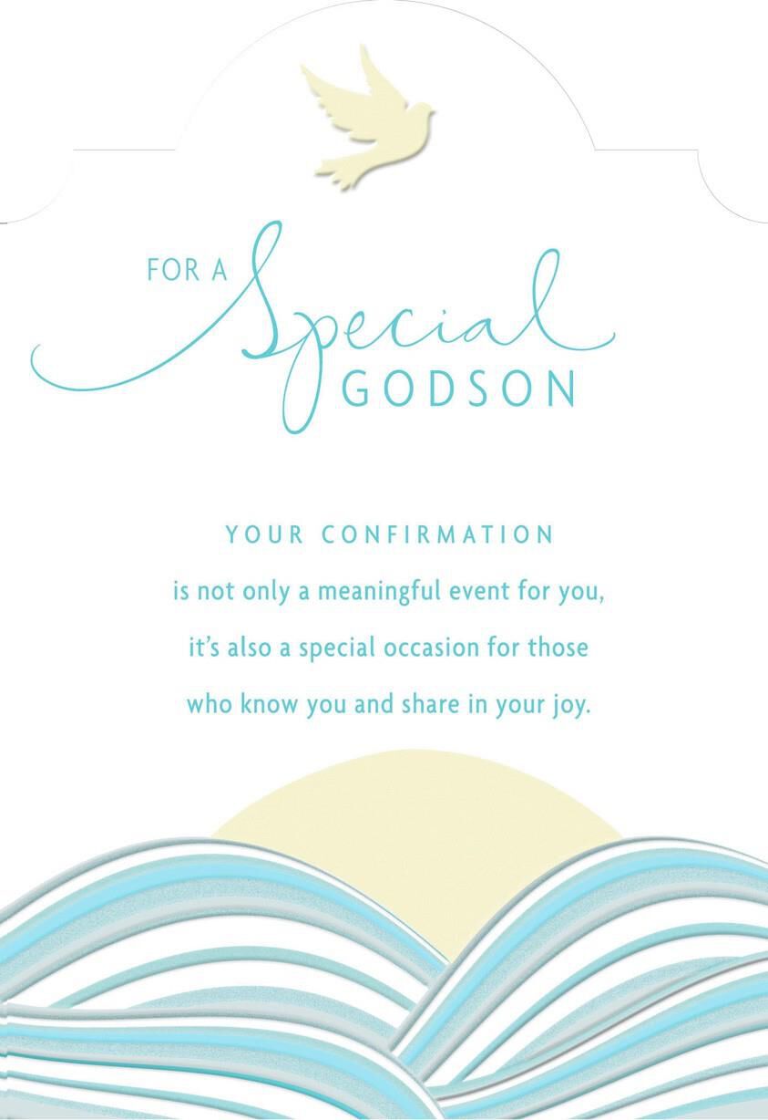 Dove and Sun Confirmation Card for Godson