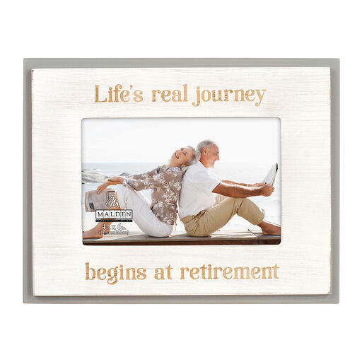 Malden Life's Journey Begins at Retirement Wood Picture Frame, 4x6, 
