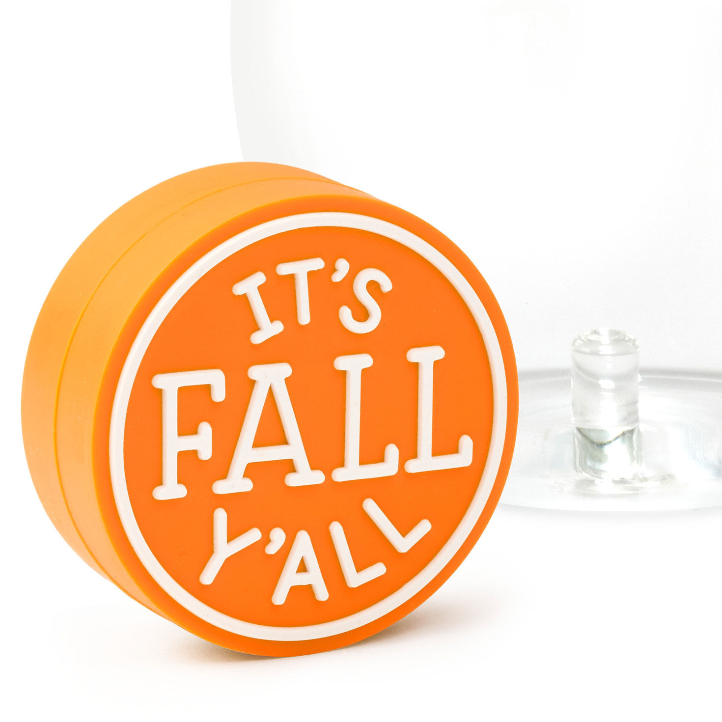 Charmers It's Fall Y'all Silicone Charm next to glass image number 2