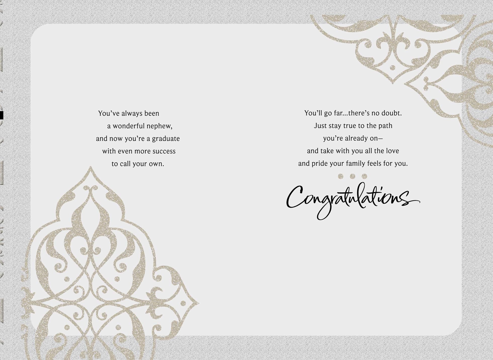 Determination and Pride Nephew Graduation Card
