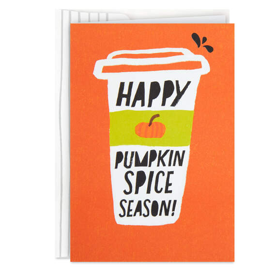 Happy Pumpkin Spice Season Halloween Card, , large image number 1