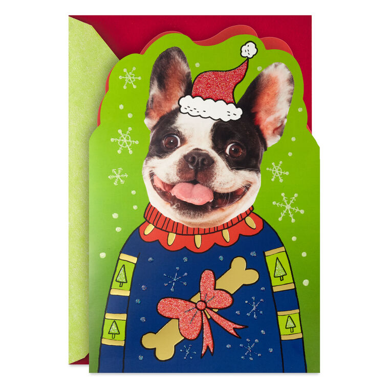 Yappy Howl-iday Funny Christmas Card With Sound